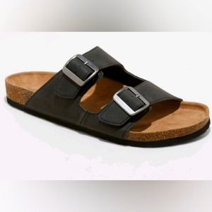 Men's Ashwin Footbed Sandals - Goodfellow Black Multiple sizes